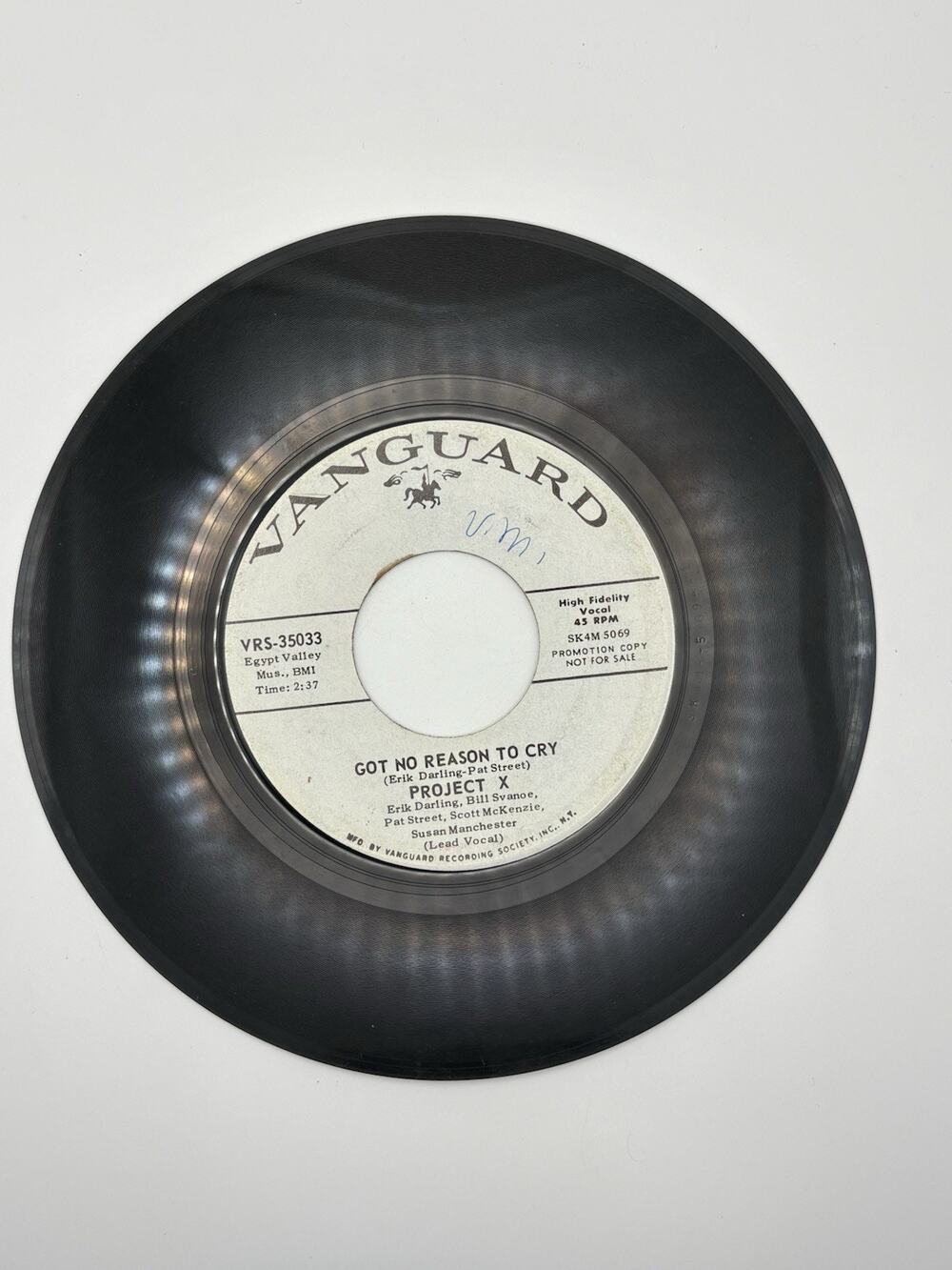 Project X Got No Reason To Cry Vanguard VRS-35033 Folk 45 Promo Scott McKenzie